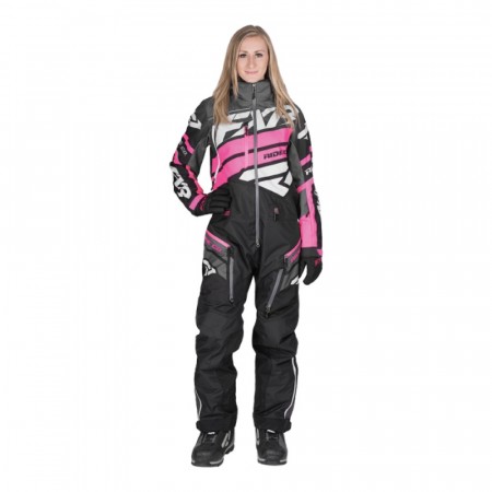 FXR Boost Lite Monosuit Charcoal/Sort/Rosa