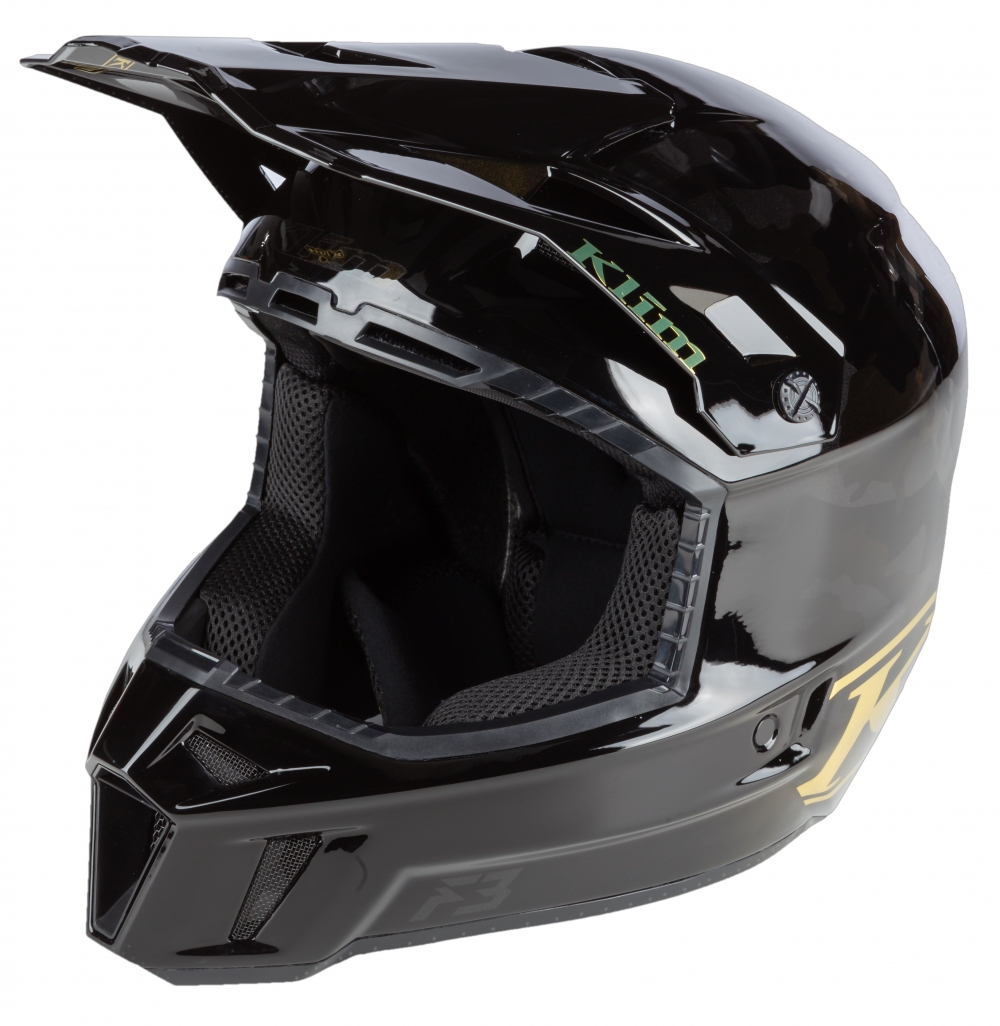 Klim har utviklet et nytt ultralett chassi av karbonfiber. F3 hjelmen er den letteste ECE hjelmen i fra Klim. Her snakker vi høy sikkerhet og rått design!